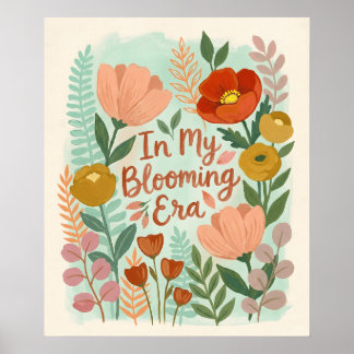 Bright Abstract Flower Botanical Art,Spring floral ポスター