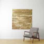 Bright abstract mosaic golden background with glos タペストリー (インサイチュ(横))