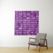 Bright abstract mosaic violet background with glos タペストリー (インサイチュ(横))