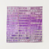 Bright abstract mosaic violet background with glos タペストリー (正面(横))