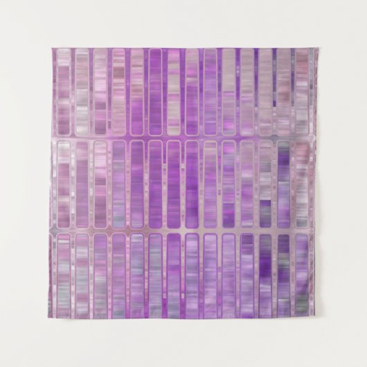 Bright abstract mosaic violet background with glos タペストリー (正面)