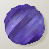 Bright abstract mosaic violet background with glos ラウンドクッション (裏面)