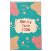 Bright Abstract Pastel Flowers カレンダー (カバー)