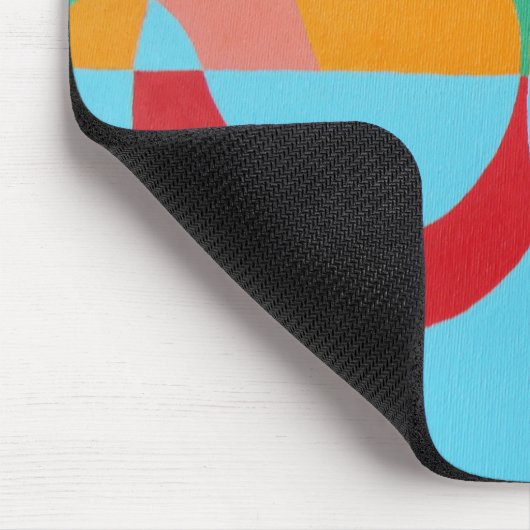 Bright Abstract Treble Clef Mousepad マウスパッド (コーナー)