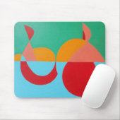 Bright Abstract Treble Clef Mousepad マウスパッド (マウス)
