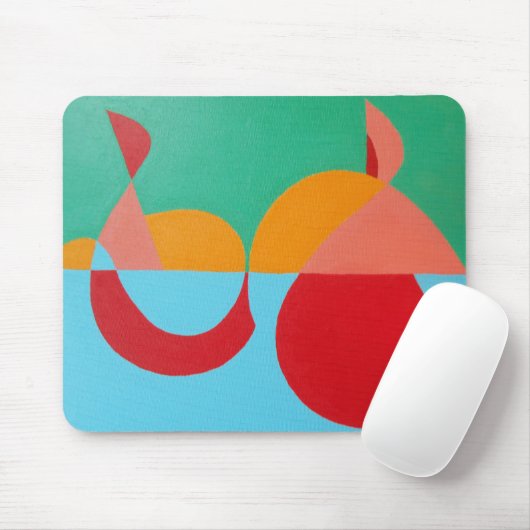 Bright Abstract Treble Clef Mousepad マウスパッド (マウス)