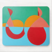 Bright Abstract Treble Clef Mousepad マウスパッド (正面)