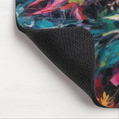 BRIGHT ABSTRACT WATERCOLOR FLOWERS マウスパッド (コーナー)