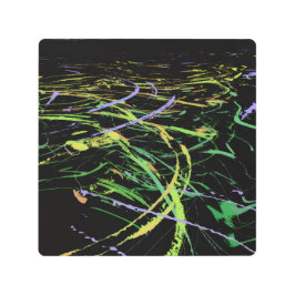 Bright Abstract Waves メタルプリント