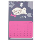 Bright & Adorable Puppy Art Calendar カレンダー (1月 2027)