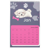 Bright & Adorable Puppy Art Calendar カレンダー (1月 2026)