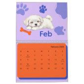 Bright & Adorable Puppy Art Calendar カレンダー (2月 2026)