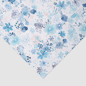Bright Airy Blue Summer Floral Pattern 薄葉紙 (詳細)