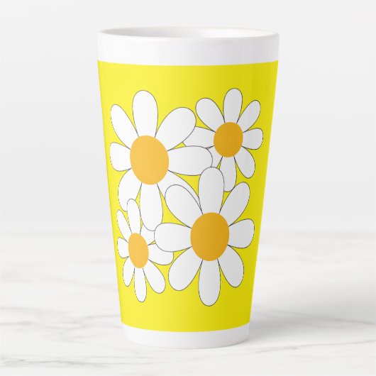 Bright and Bold Daisy カフェラテマグ (正面)