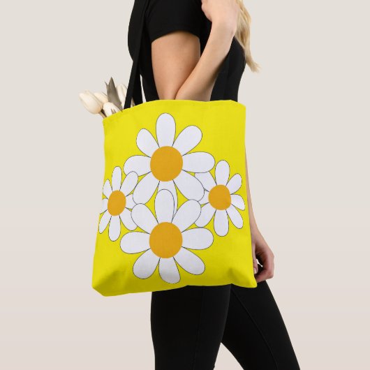 Bright and Bold Daisy トートバッグ (クローズアップ)