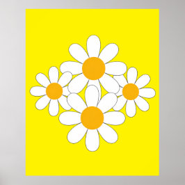 Bright and Bold Daisy ポスター