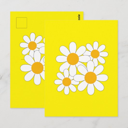 Bright and Bold Daisy ポストカード (正面/裏面)