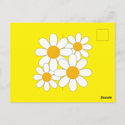 Bright and Bold Daisy ポストカード (裏面)