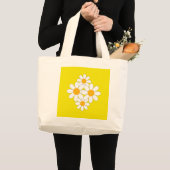 Bright and Bold Daisy ラージトートバッグ (正面(商品))