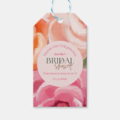 bright and bold vibrant floral bridal shower ギフトタグ (正面)
