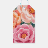 bright and bold vibrant floral bridal shower ギフトタグ (裏面)