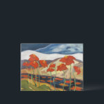 Bright and Cheerful, Landscape with Flowers, ポストカード<br><div class="desc">Bright and cheerful,  landscape with colorful red flowers by Zolo Palugyay.</div>