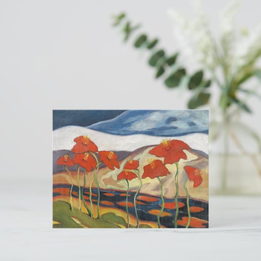 Bright and Cheerful, Landscape with Flowers, ポストカード (スタンド正面)