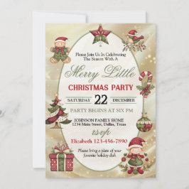 Bright and Colorful Christmas Party Invitation 招待状
