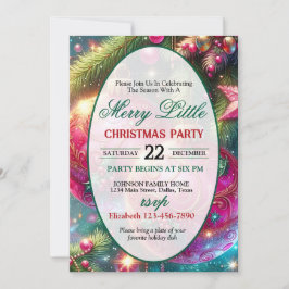 Bright and Colorful Christmas Party Invitation 招待状