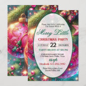 Bright and Colorful Christmas Party Invitation 招待状 (正面/裏面)