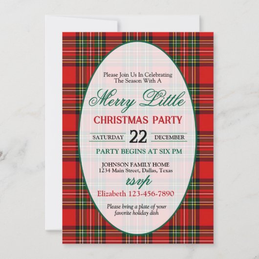 Bright and Colorful Christmas Party Invitation 招待状 (正面)