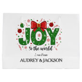 Bright and Colorful Joy Christmas ラージペーパーバッグ (裏面)