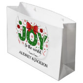 Bright and Colorful Joy Christmas ラージペーパーバッグ (裏面アングル)