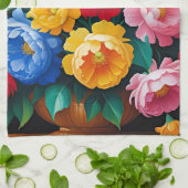 Bright and colorful roses キッチンタオル (折り畳み)