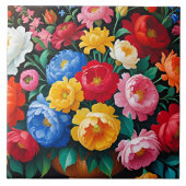 Bright and colorful roses タイル (正面)