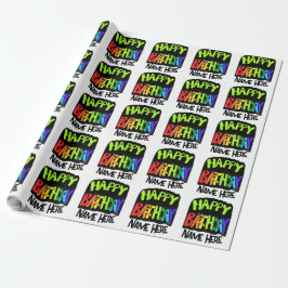 Bright and Happy Birtgday Wrapping Paper ラッピングペーパー
