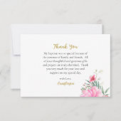 Bright and Happy Pink Flowers Orthodox Baptism     サンキューカード (正面)