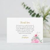 Bright and Happy Pink Flowers Orthodox Baptism     サンキューカード (スタンド正面)