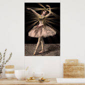 Bright and Shiny Ballerina Poster Print ポスター (キッチン)