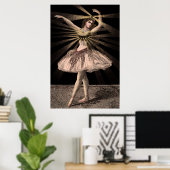 Bright and Shiny Ballerina Poster Print ポスター (ホームオフィス)