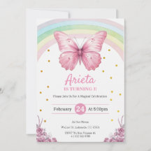 Bright and whimsical birthday Invitation