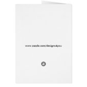 Bright Aqua 空白の Greeting Card (裏面)