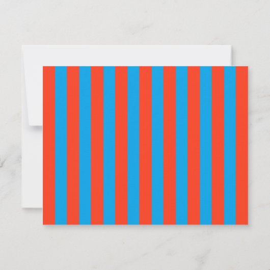 Bright Aqua & Tangerine Wavy Note Card 招待状 (裏面)