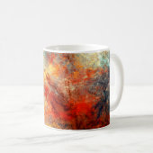 Bright artistic splashes. Abstract painting color コーヒーマグカップ (正面右)