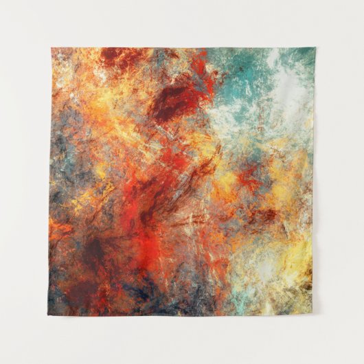 Bright artistic splashes. Abstract painting color タペストリー (正面(横))