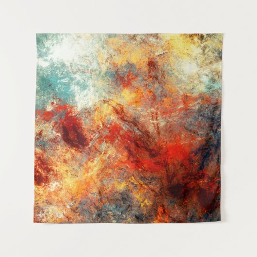 Bright artistic splashes. Abstract painting color  タペストリー (正面)