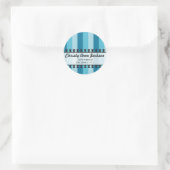 Bright Awnings Blue Addressステッカー ラウンドシール (バッグ)