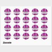 Bright Awnings Purple Addressステッカー ラウンドシール (シート)