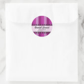Bright Awnings Purple Addressステッカー ラウンドシール (バッグ)