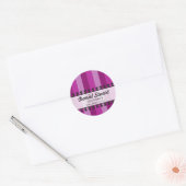 Bright Awnings Purple Addressステッカー ラウンドシール (封筒)